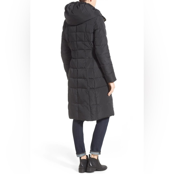 Cole Haan Signature 40" Box Quilt Taffeta Down Coat with Hood - Picture 7 of 15